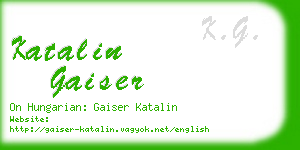 katalin gaiser business card